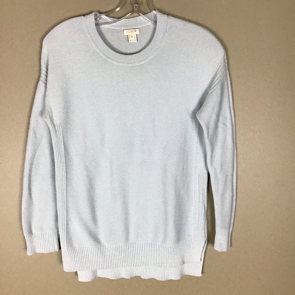 J Crew Extra small cotton sweater, ice blue color